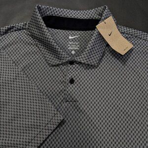 Nike Dri-FIT Tour Jacquard Photo Golf Polo FD5744-010 Men's Size 2XL Gray